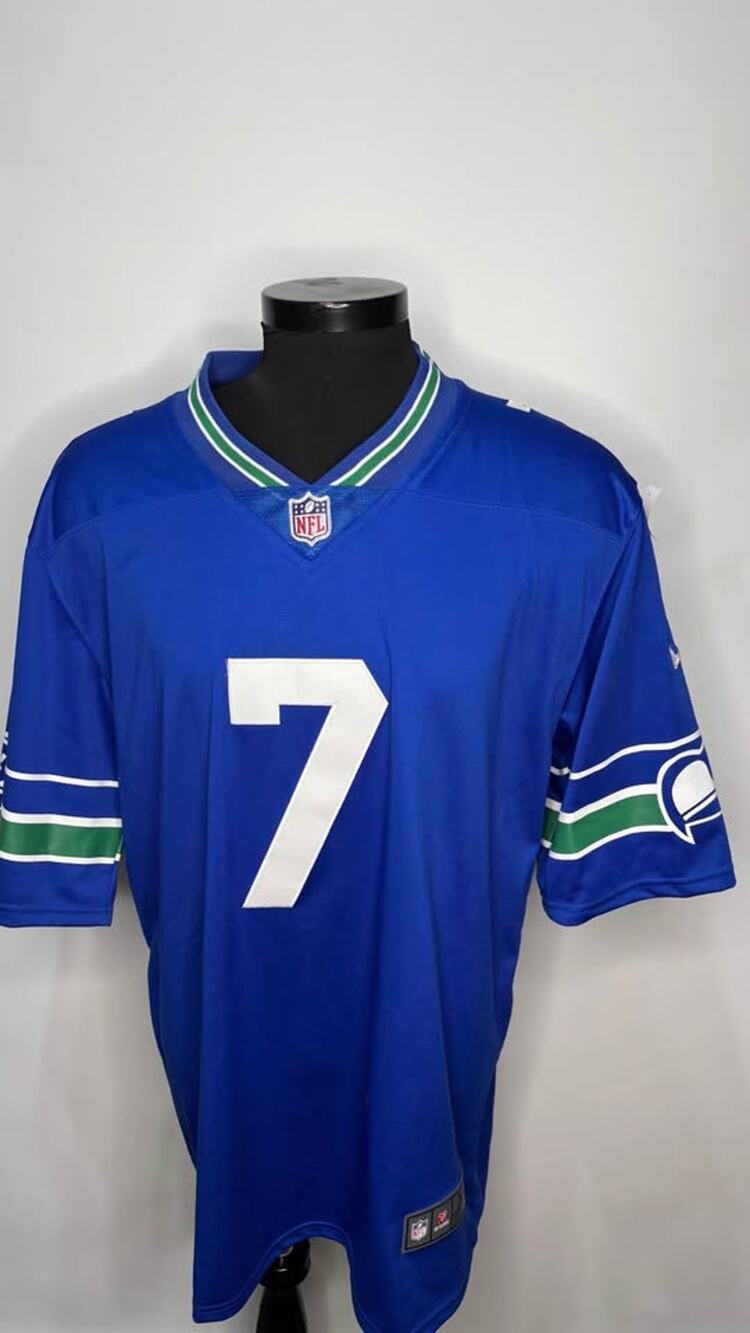 Nike NFL Throwback Seattle Seahawks #7 Smith Jersey Mens XL Extra-Large